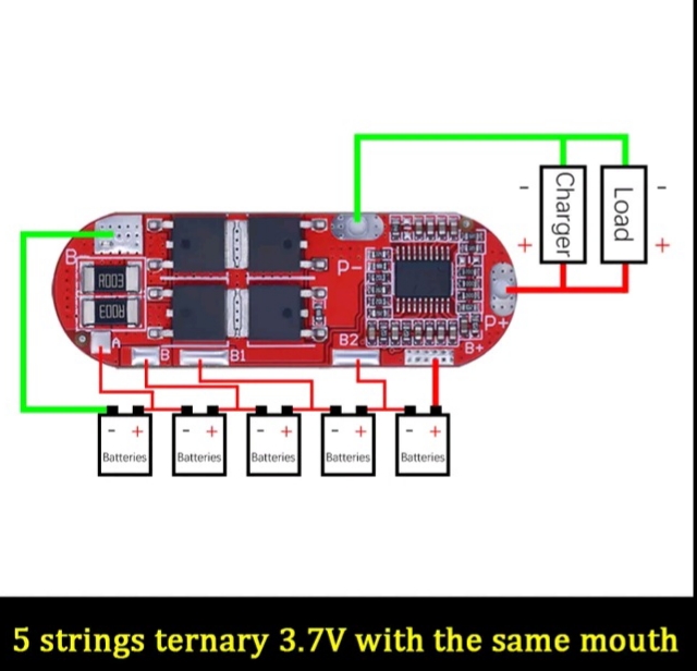 Carte de protection de batterie au lithium BMS 5S 25A a Sidi Smai’il