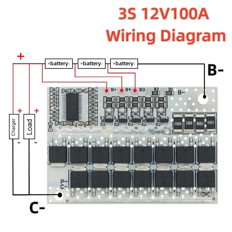 Carte de protection de batterie au lithium BMS 3S 100A a Sidi Smai’il