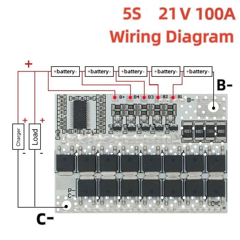 Carte de protection de batterie au lithium BMS 5S 100A a Sidi Smai’il