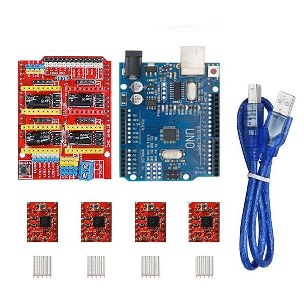 Arduino UNO avec CNC V3 shield et 4*A4988  au Maroc