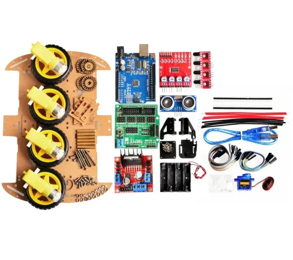 Kit de chassis de voiture robot intelligent 4 roue.  au Maroc